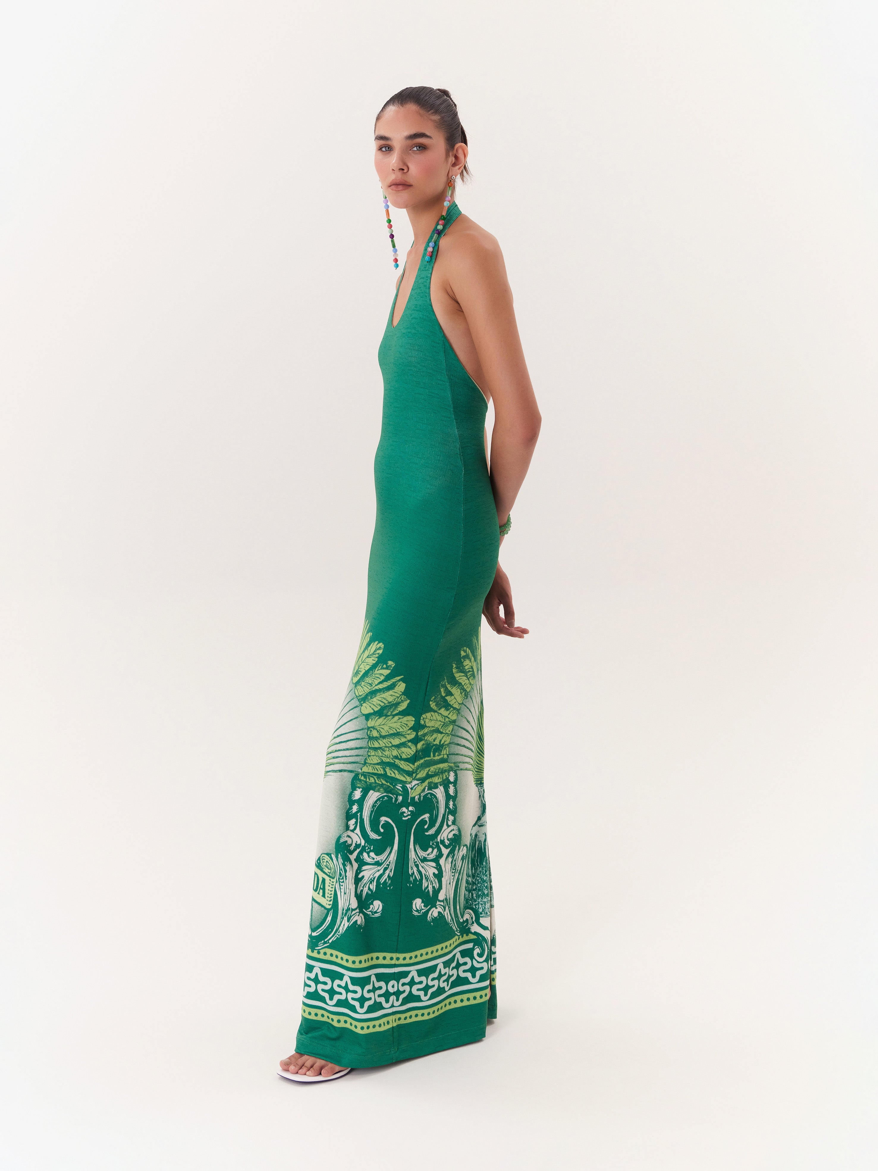 Halter Maxi Dress Solar - Verde
