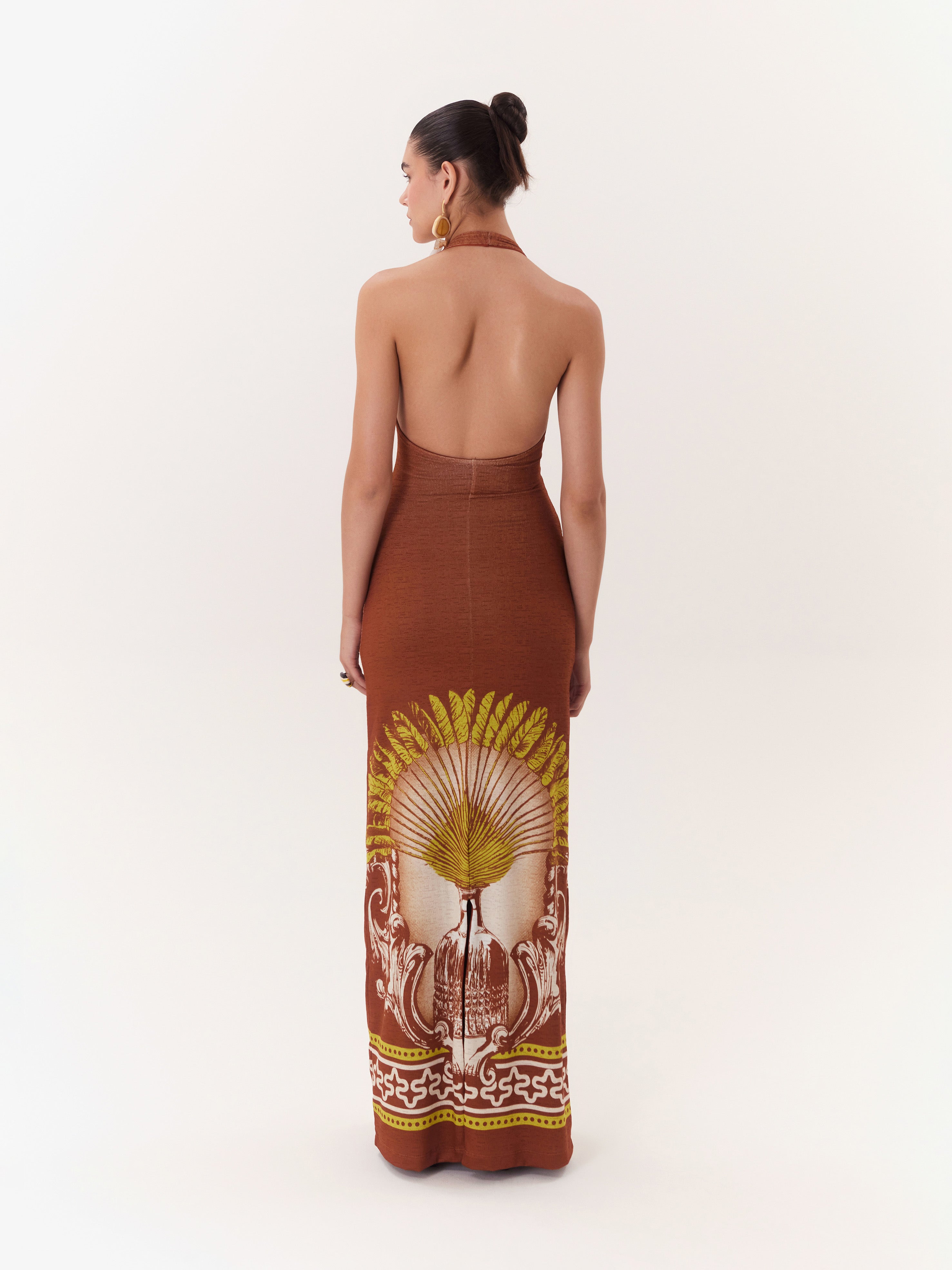 Halter Maxi Dress Solar - Café