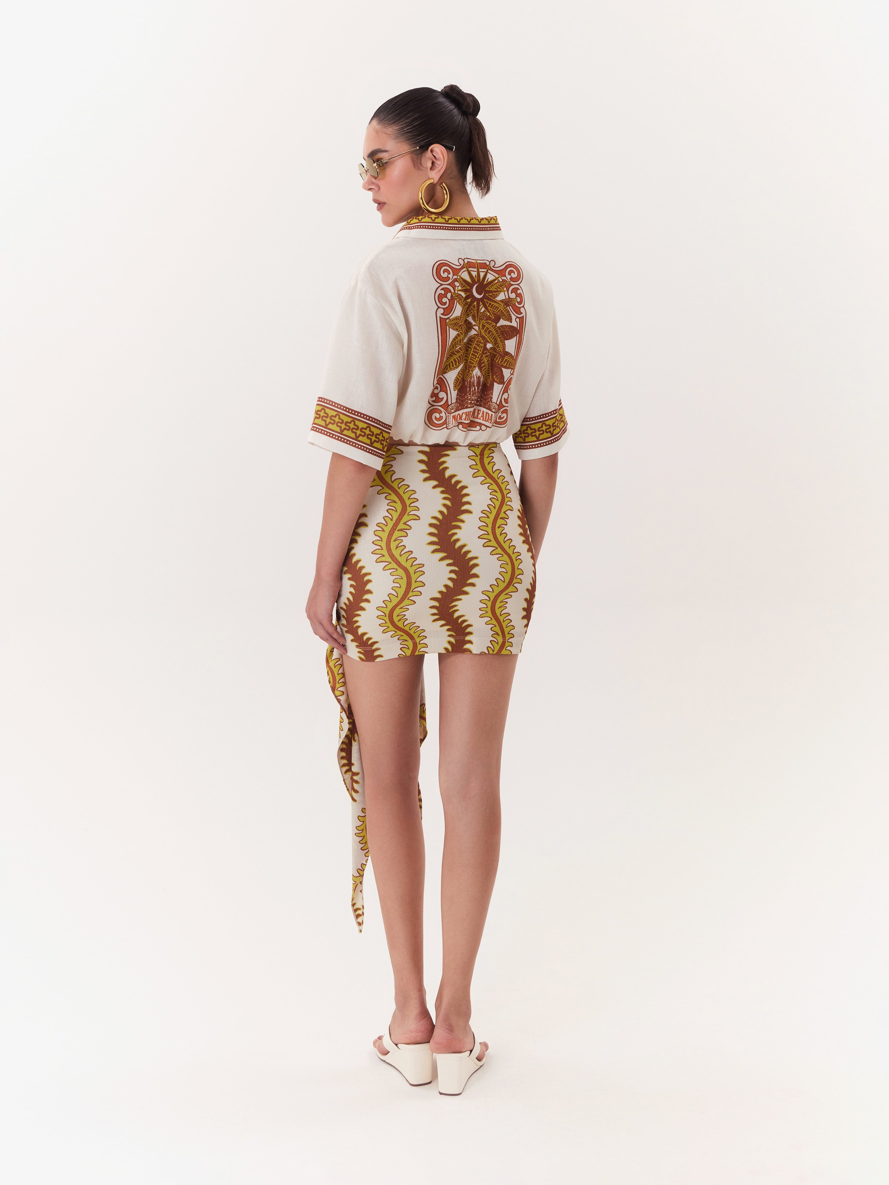 Falda Stretch Solar - Café