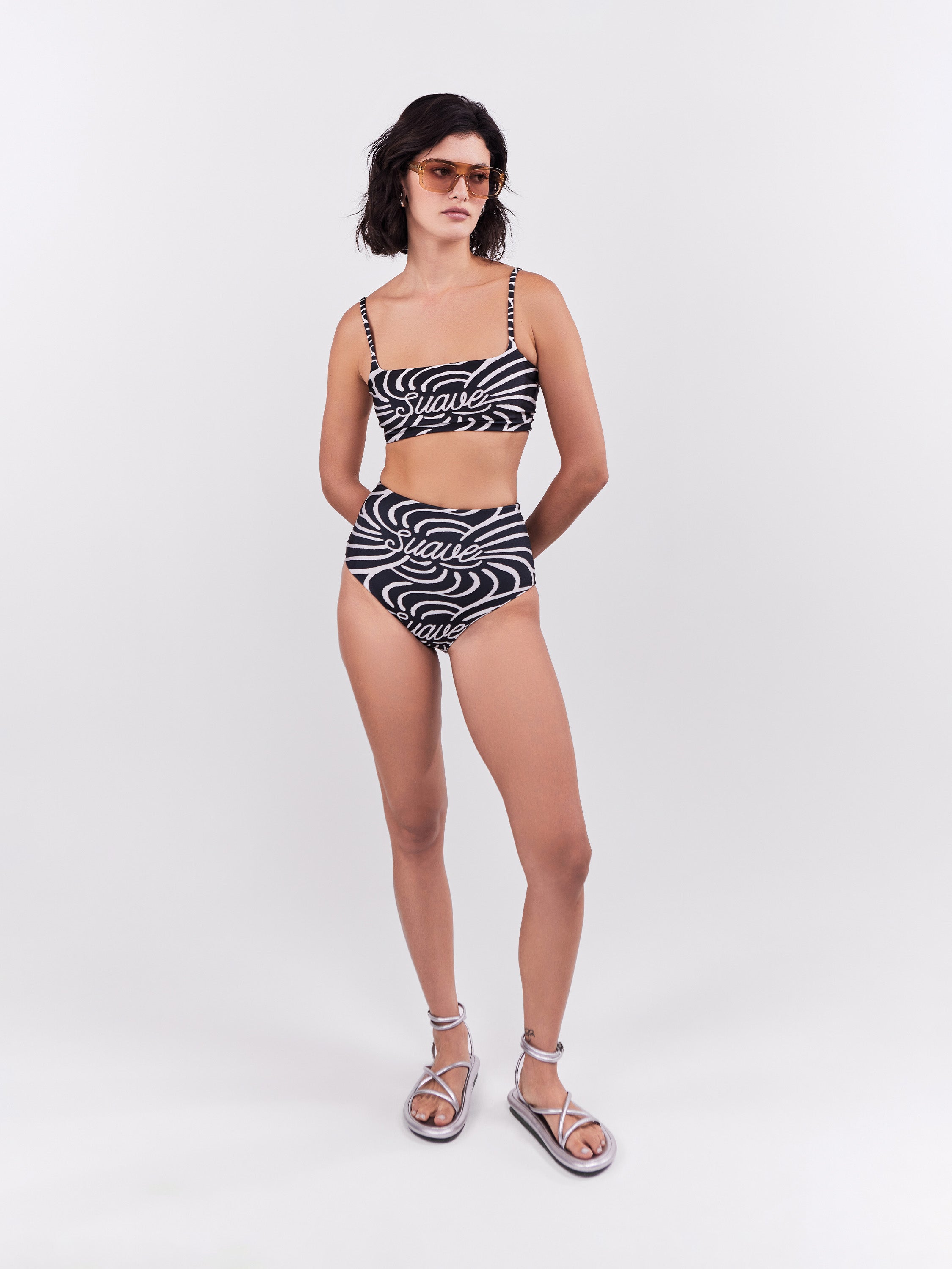 Bottom Alto De Bikini Suave - Negro