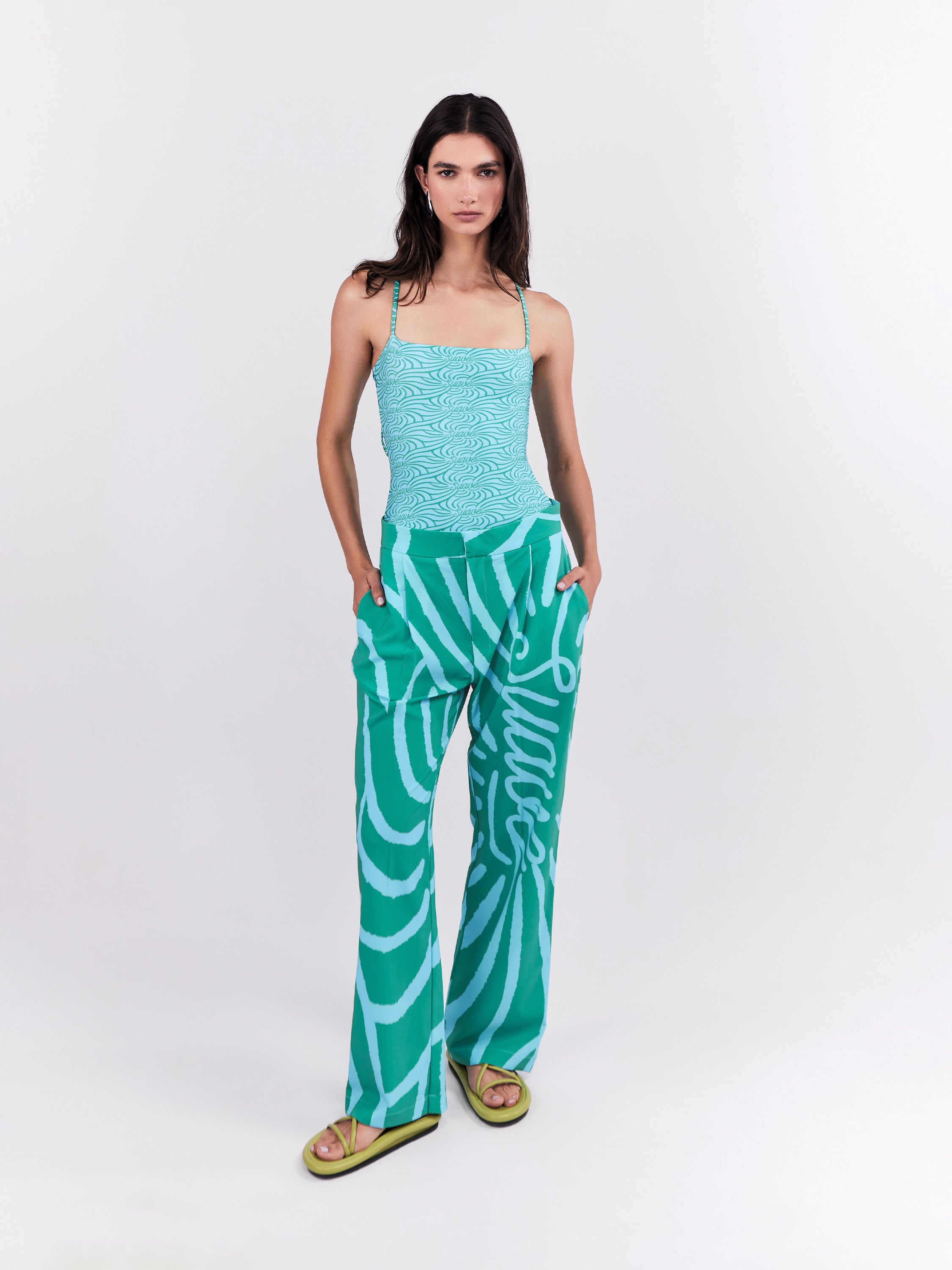 Pantalón Suave - Turquesa