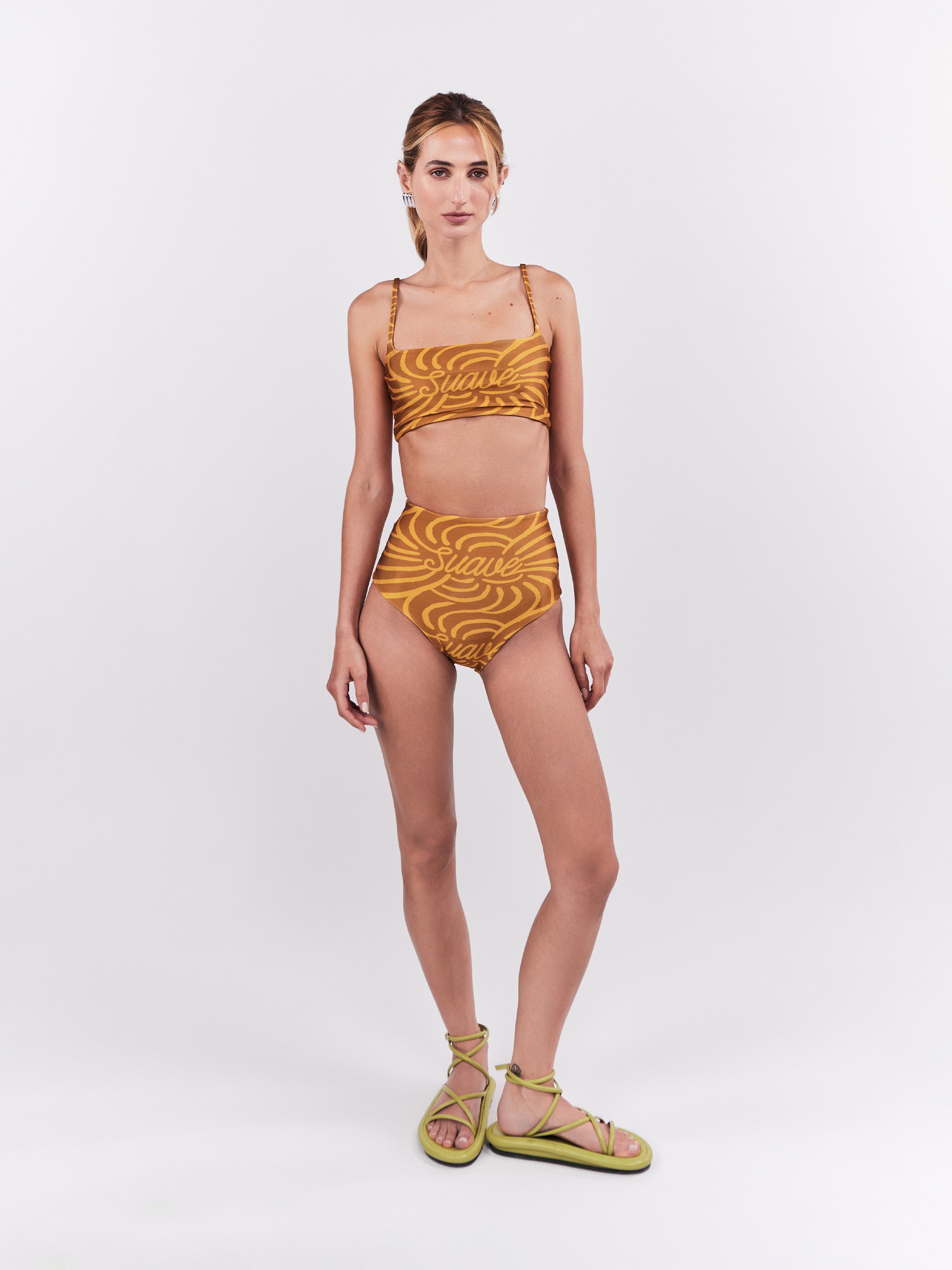 Bottom Alto De Bikini Suave - Ocre