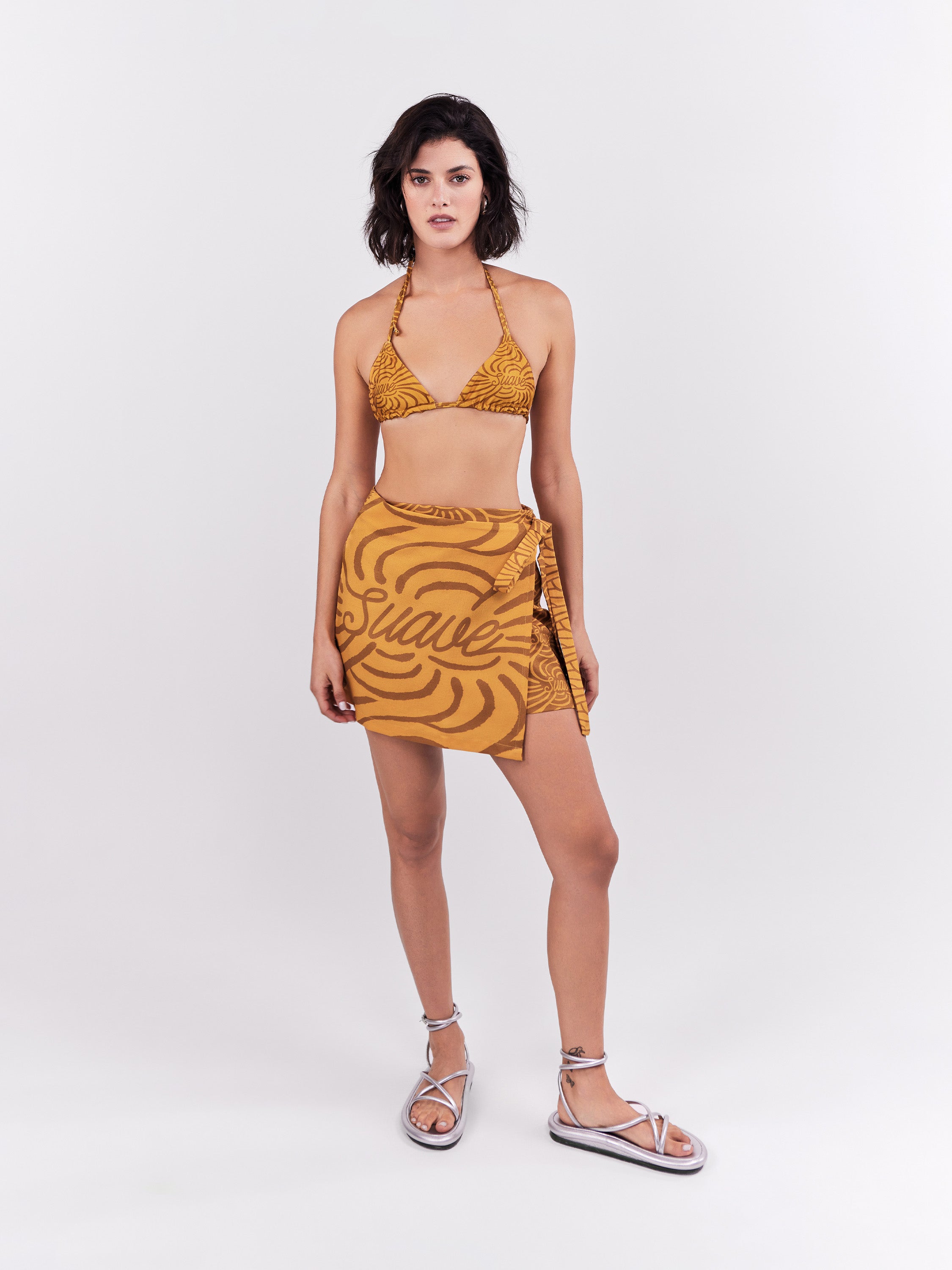 Mini Falda Suave - Ocre