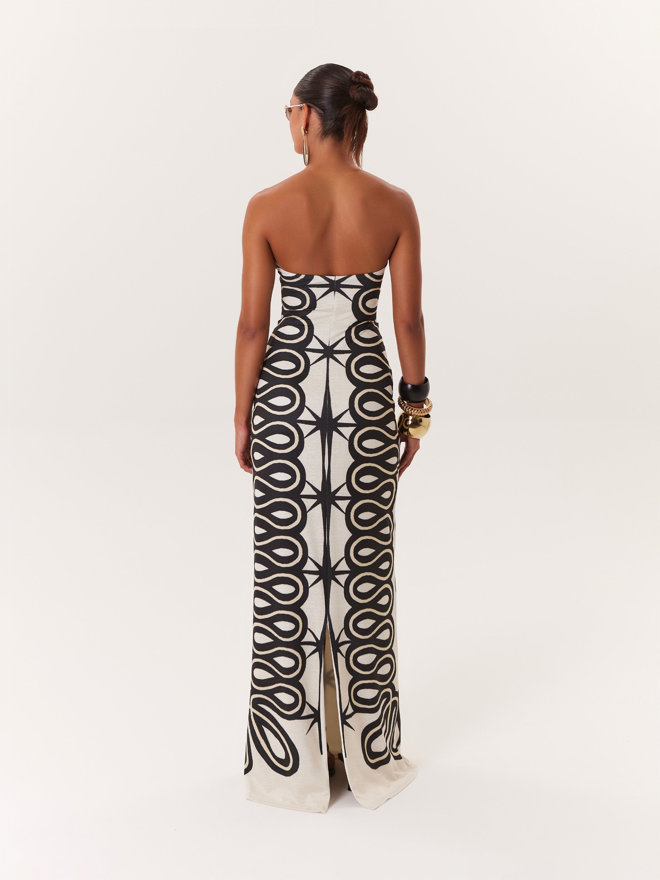 Maxi Dress Tropical - Negro