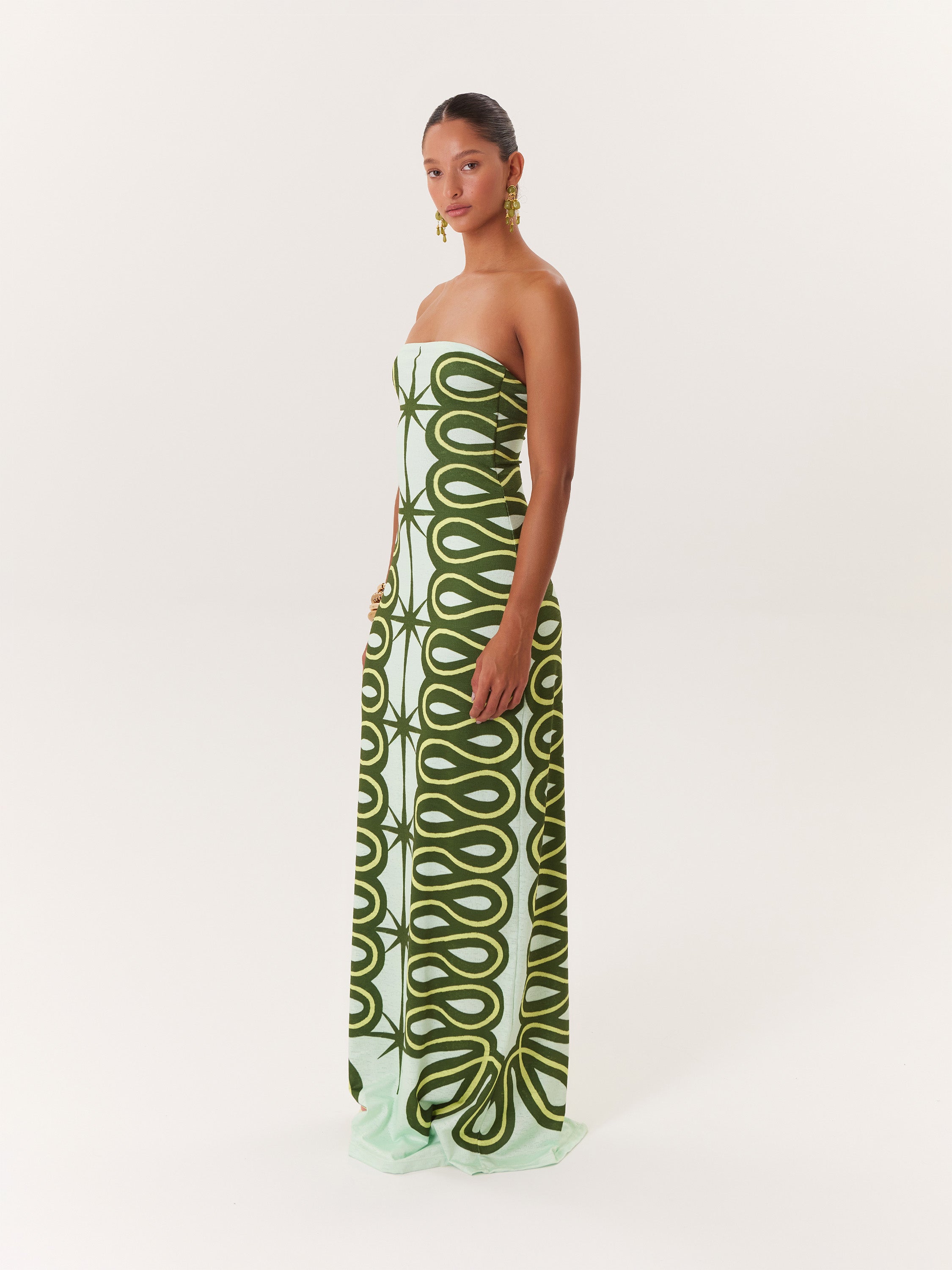 Maxi Dress Tropical - Verde