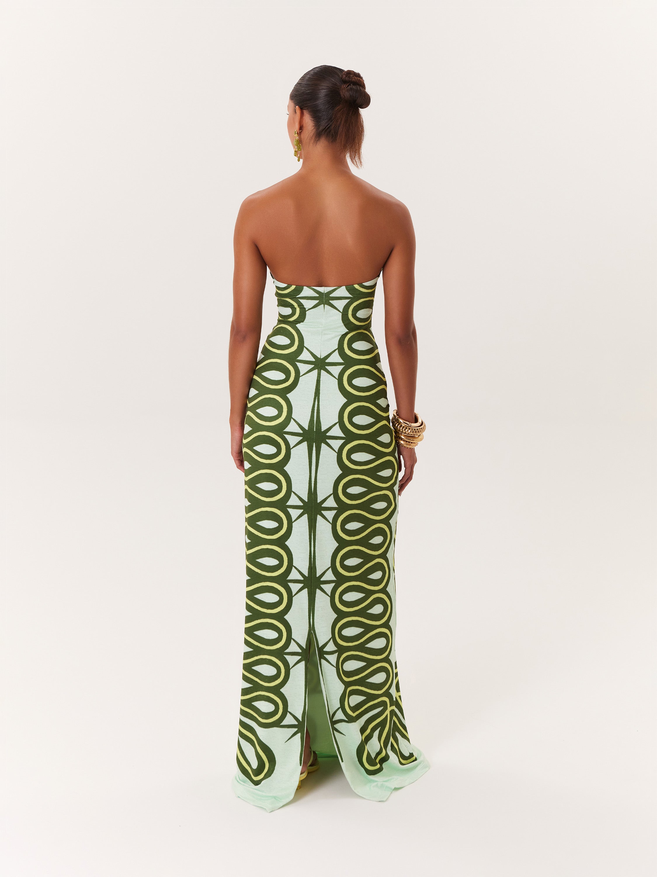 Maxi Dress Tropical - Verde