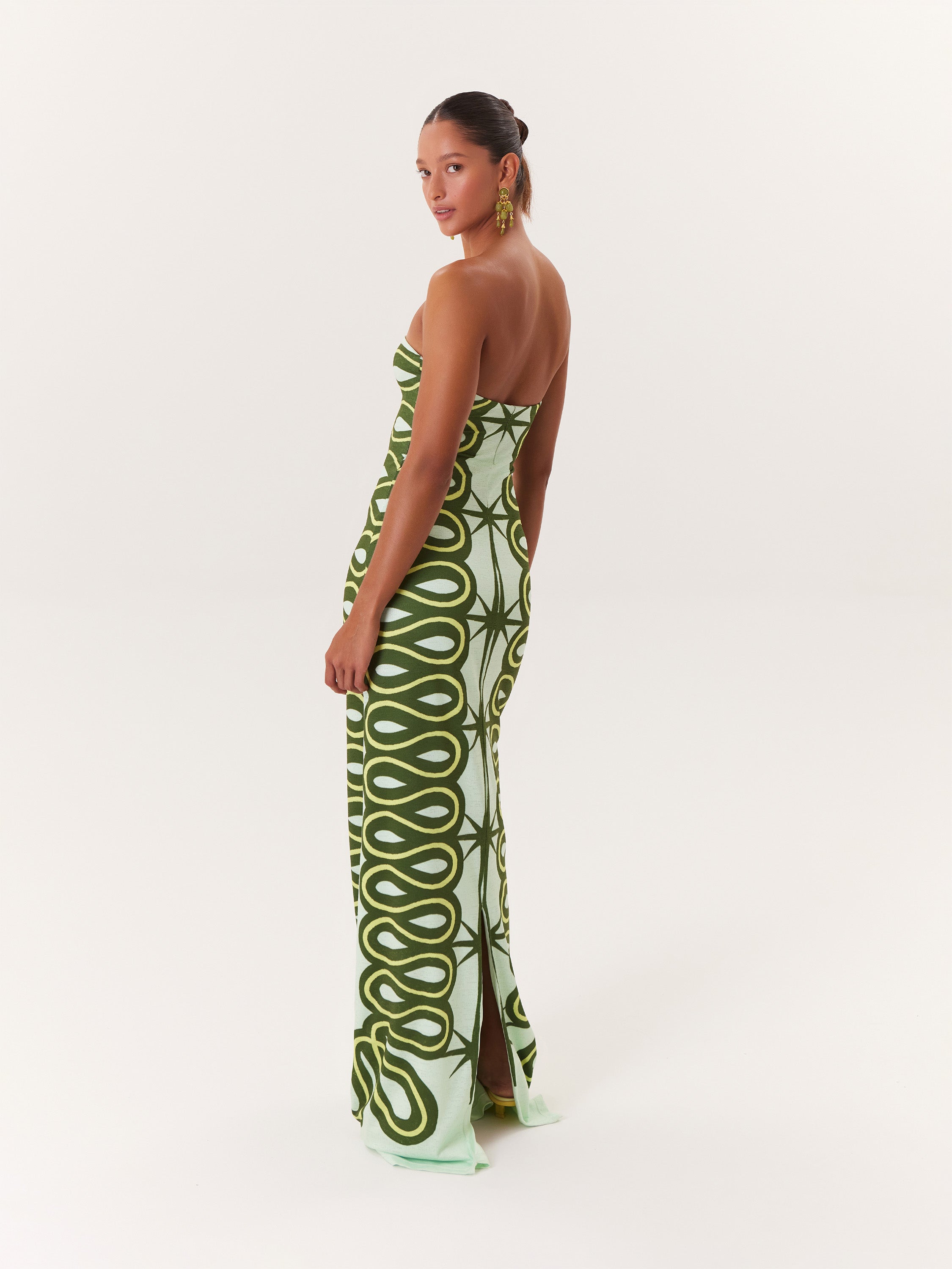 Maxi Dress Tropical - Verde