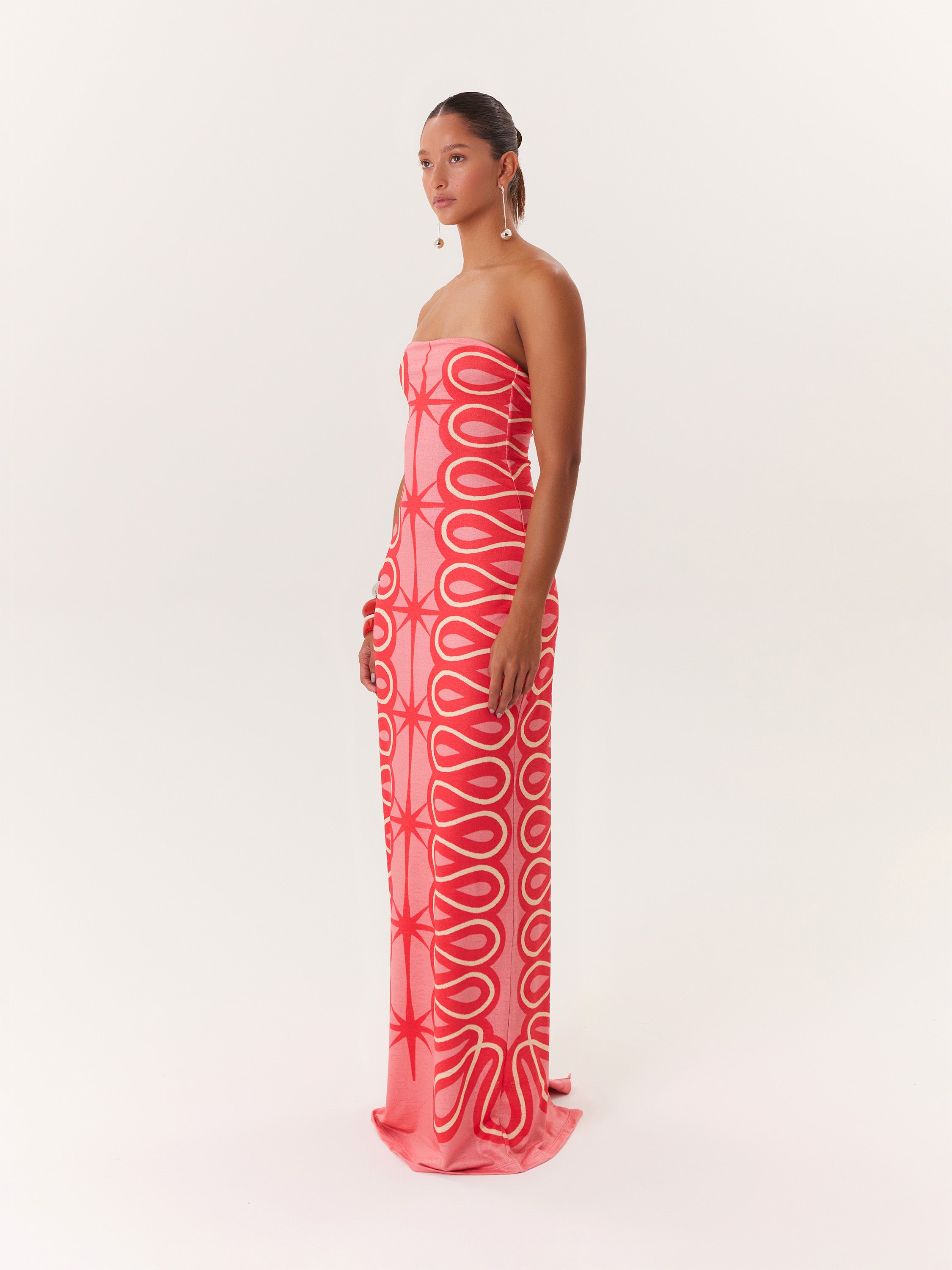 Maxi Dress Tropical - Rosado