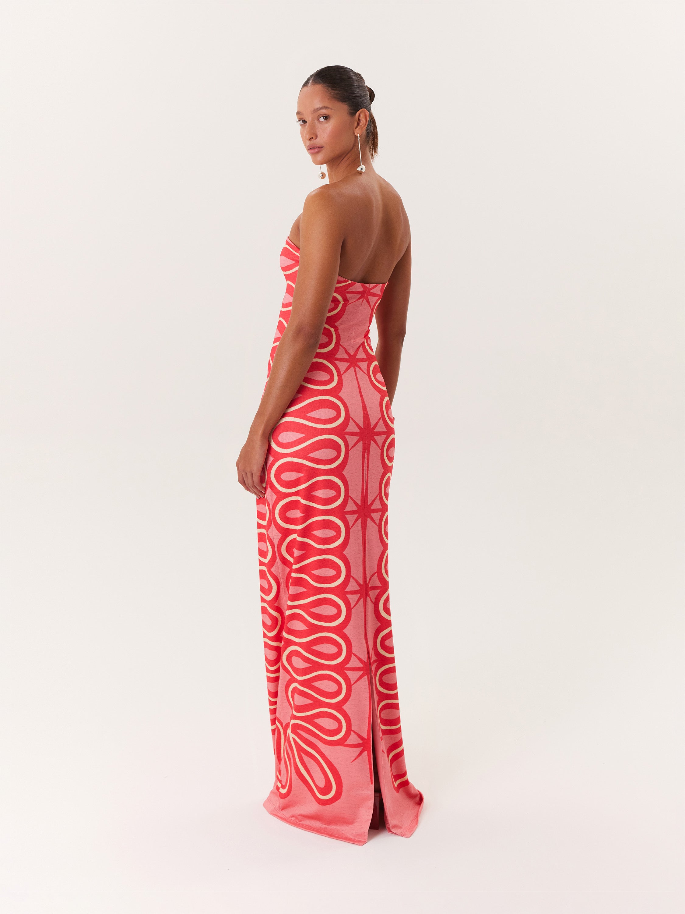 Maxi Dress Tropical - Rosado
