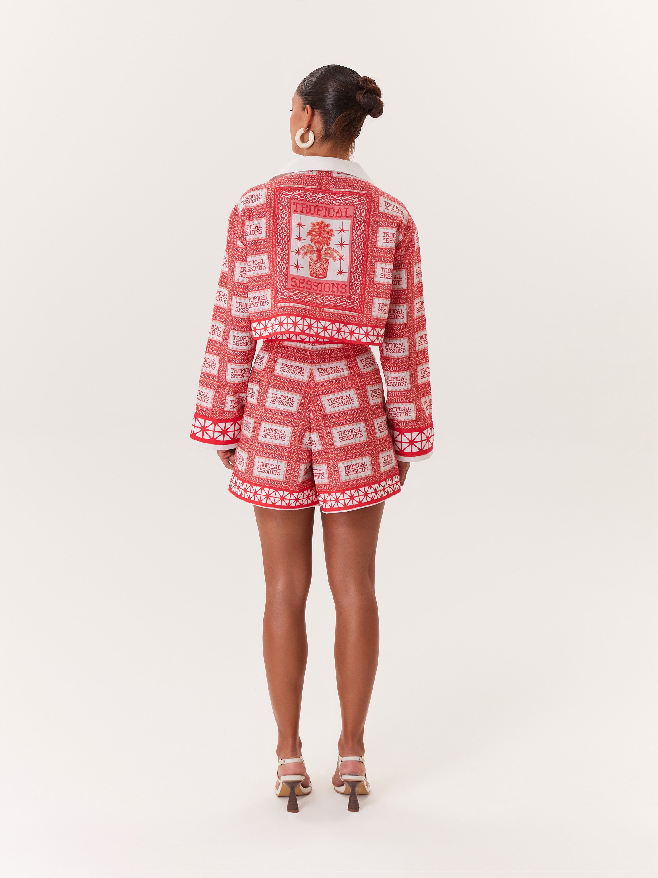 Cropped Blouse Tropical - Rosado