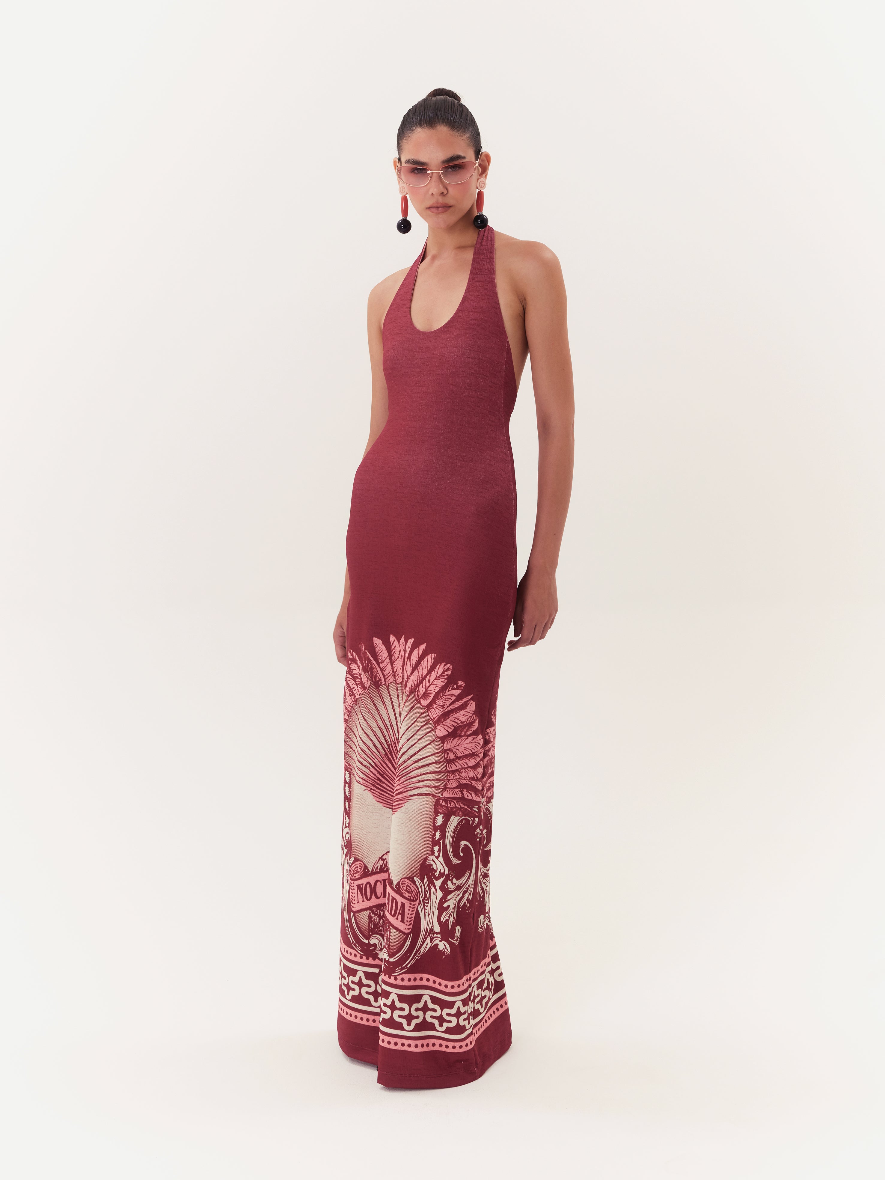 Halter Maxi Dress Solar - Vino