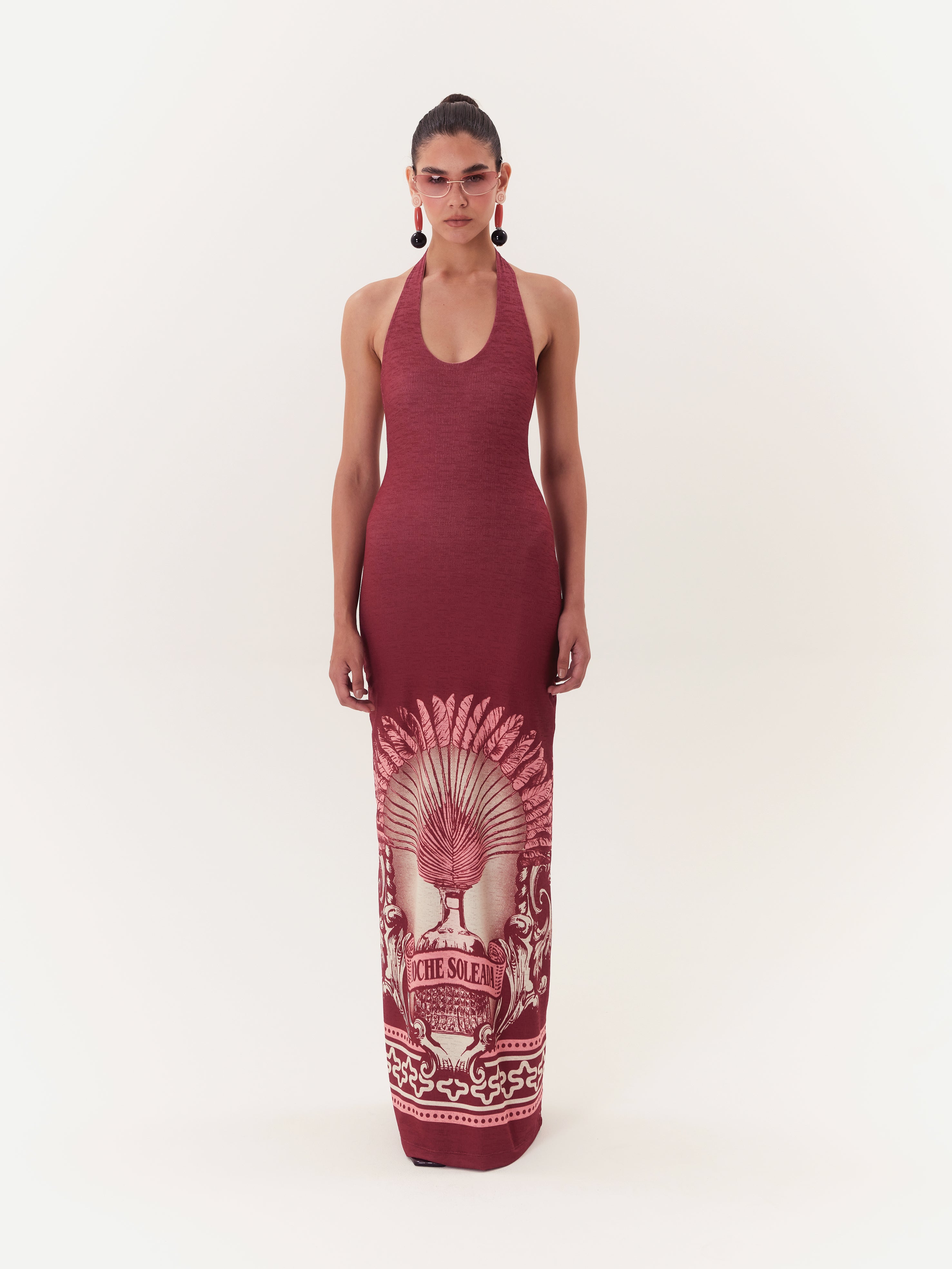 Halter Maxi Dress Solar - Vino