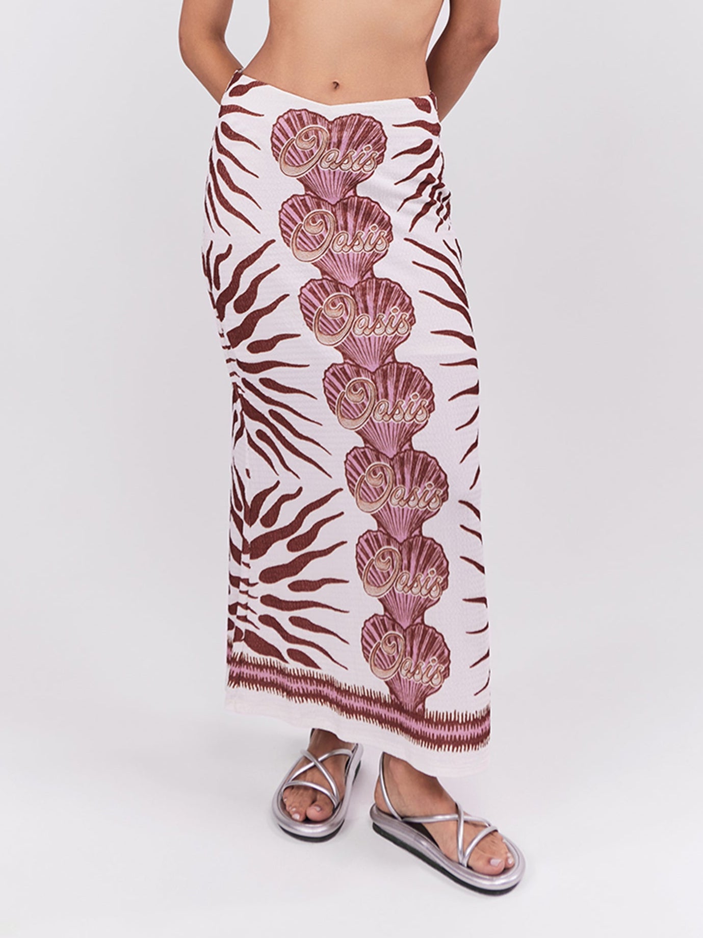 Falda Midi Oasis - Terracota