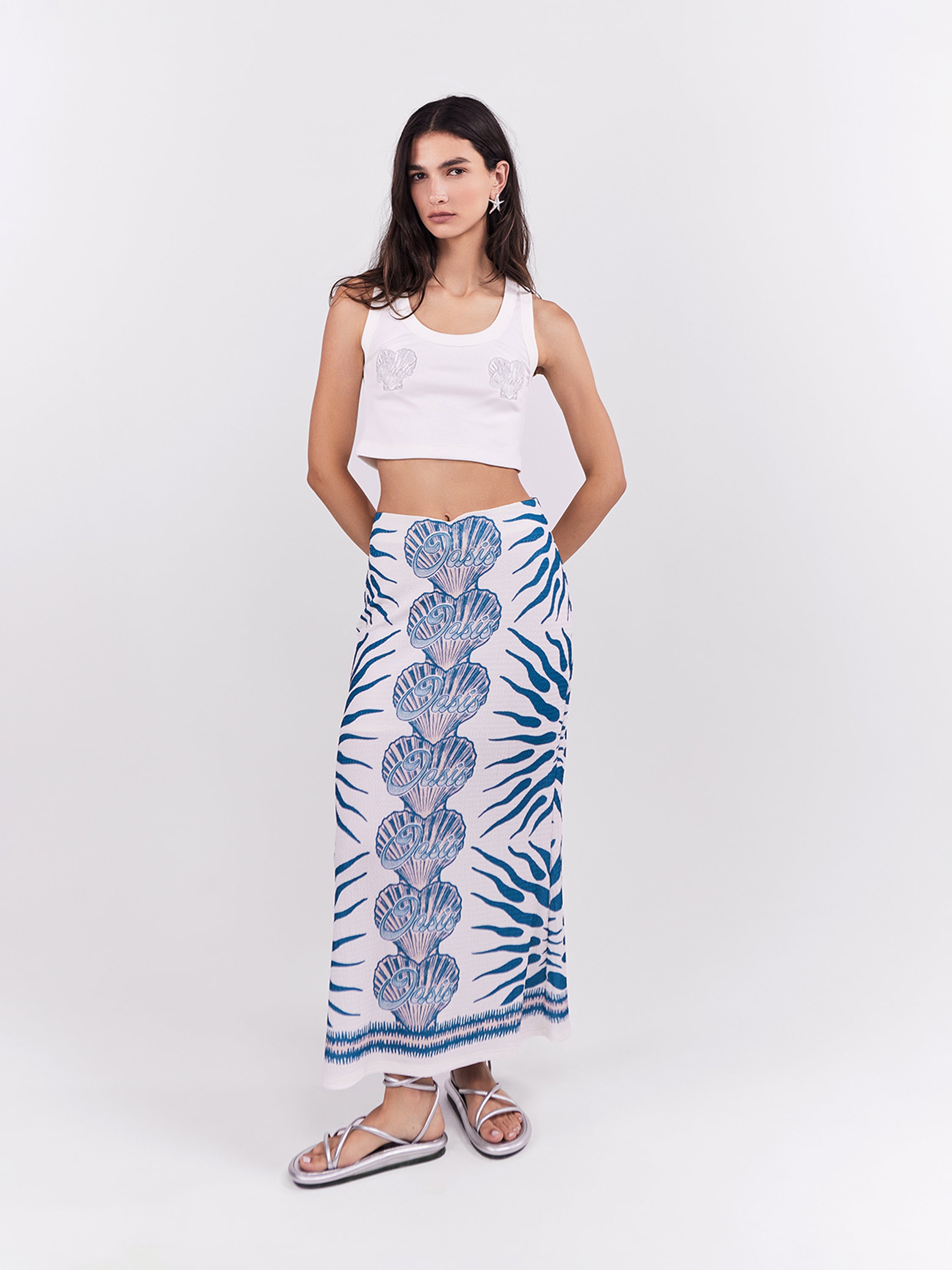 Cropped Tank Top Oasis - Ivory