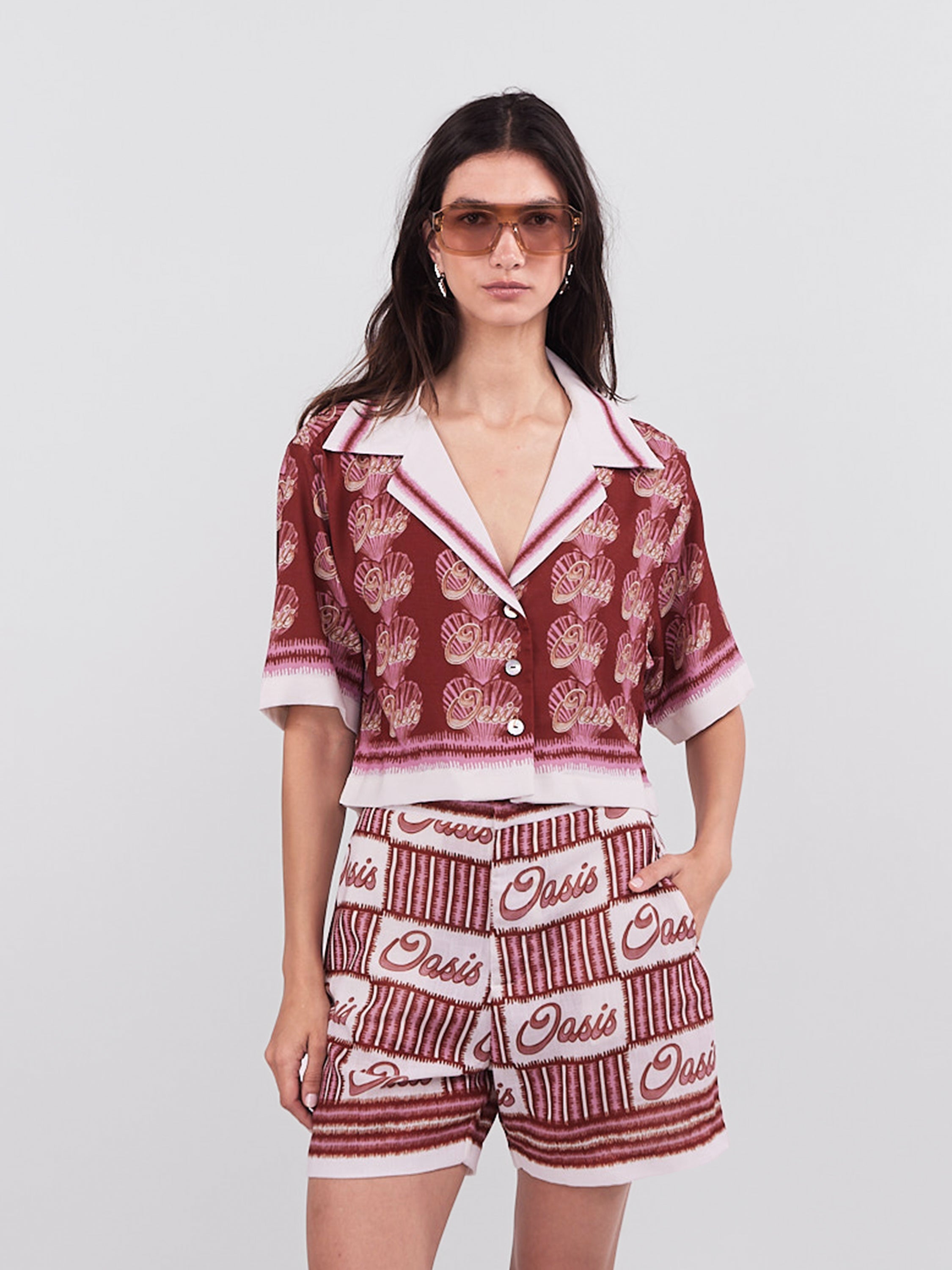 Cropped Blouse Oasis - Terracota