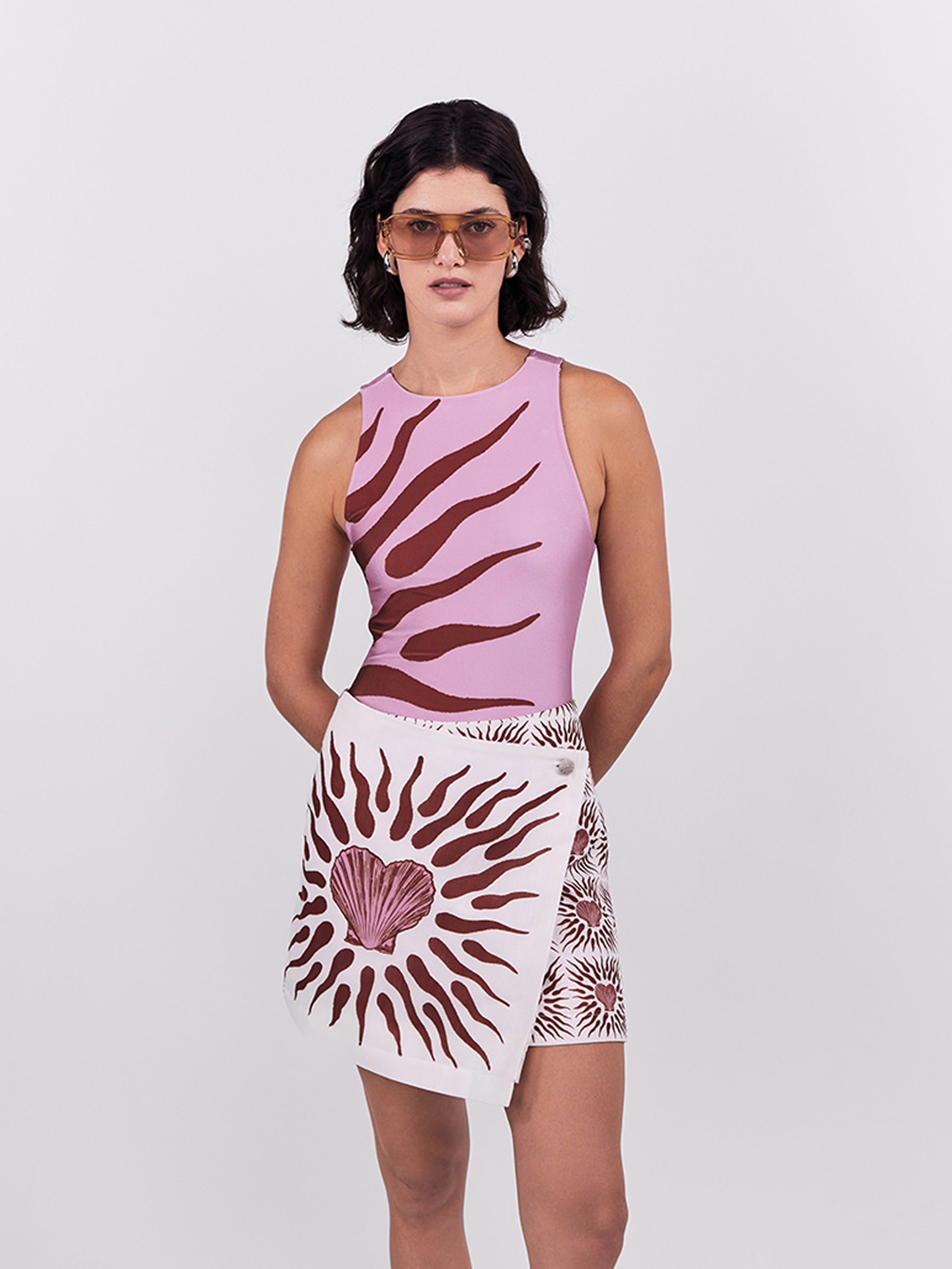 Mini Falda Oasis - Terracota