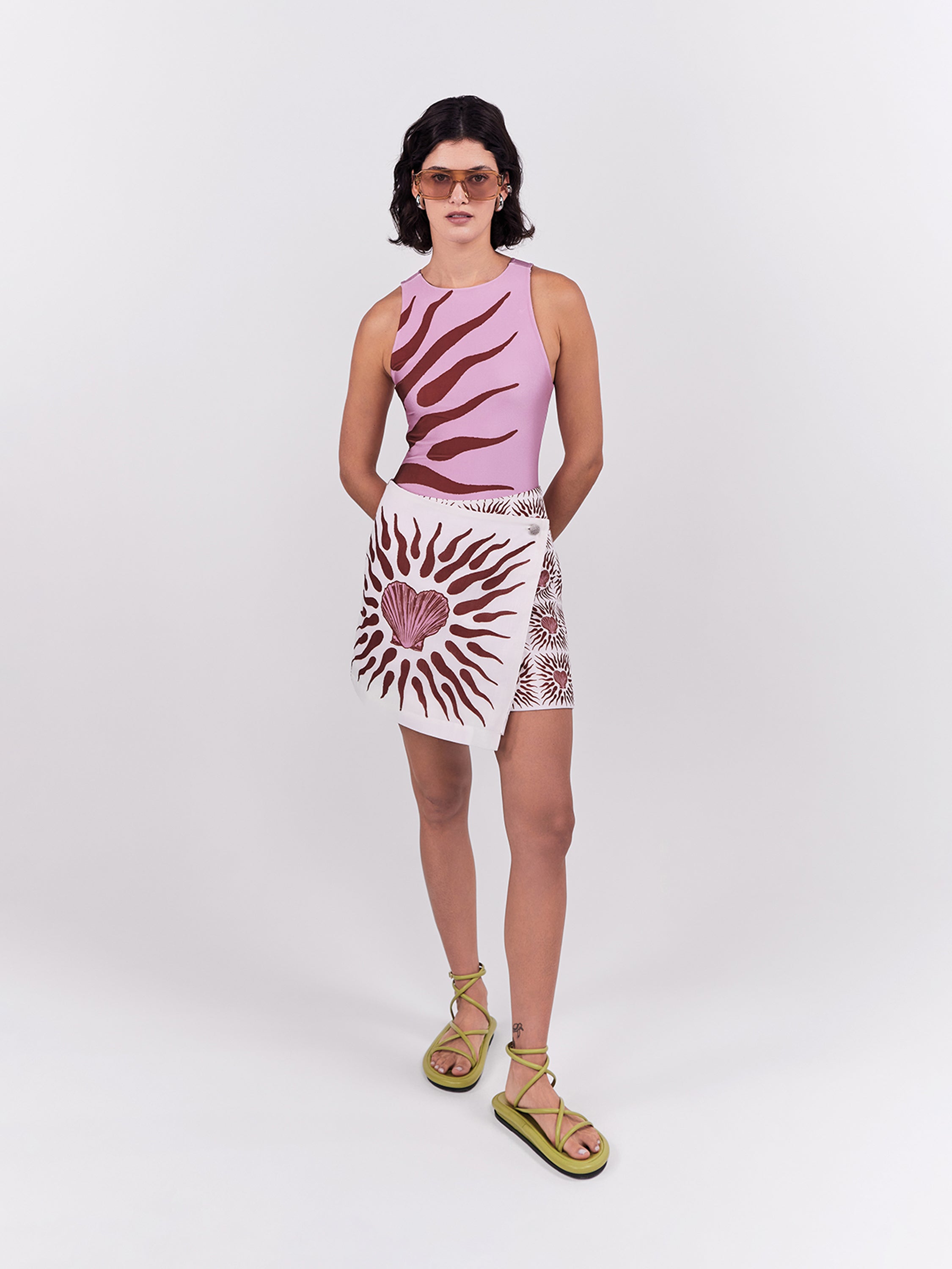 Mini Falda Oasis - Terracota