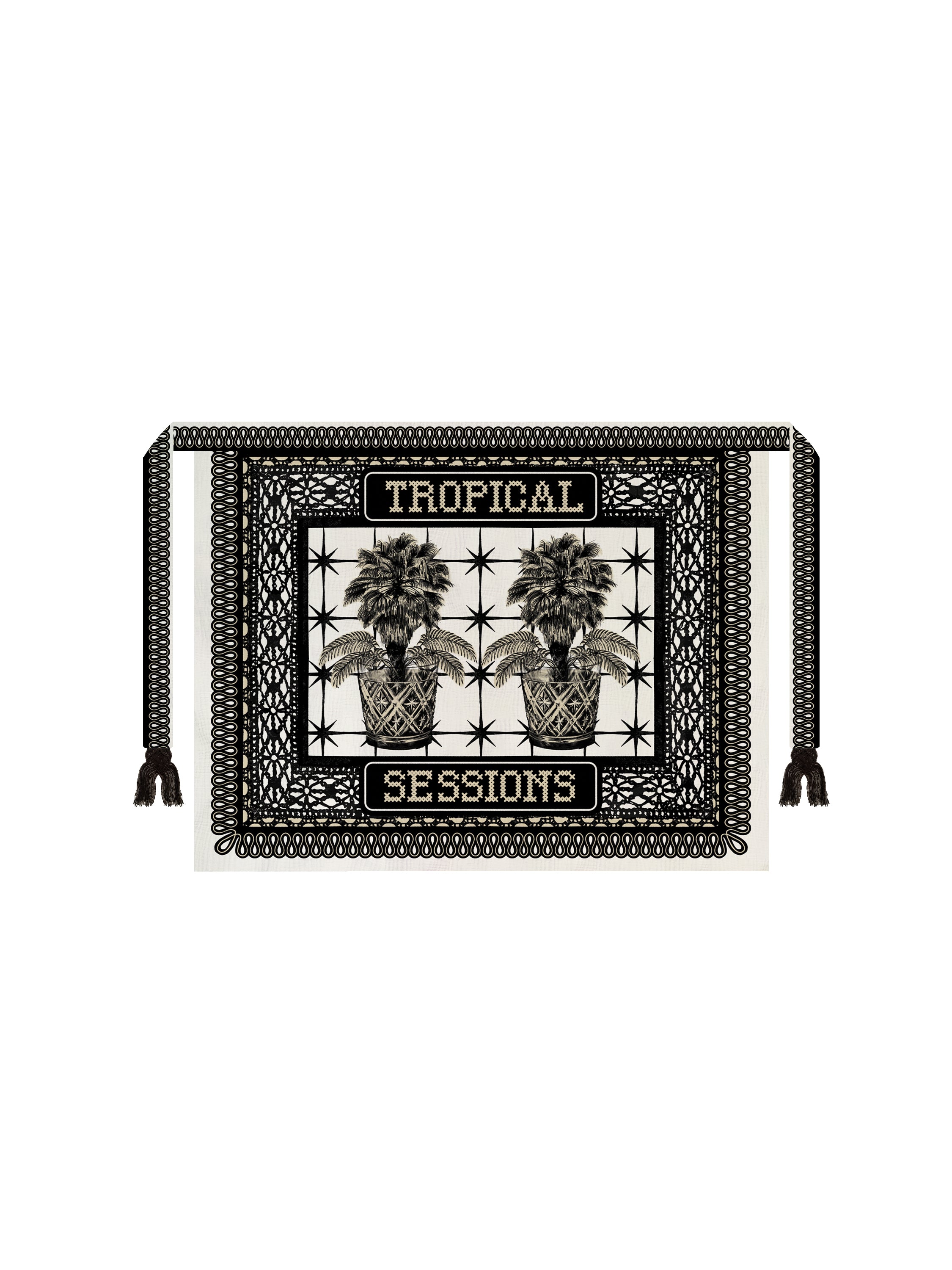 Pareo Tropical - Negro