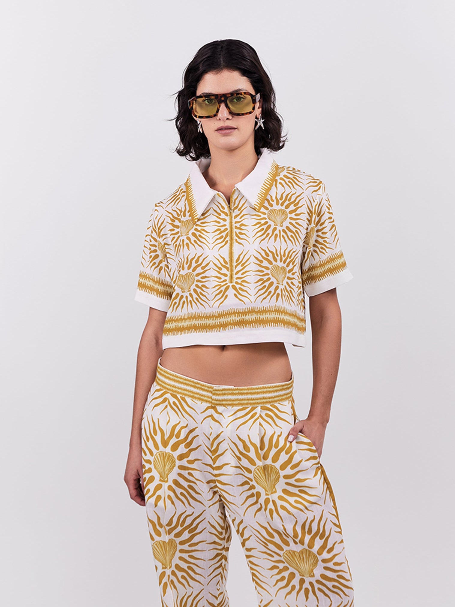 Cropped Polo Oasis - Oro