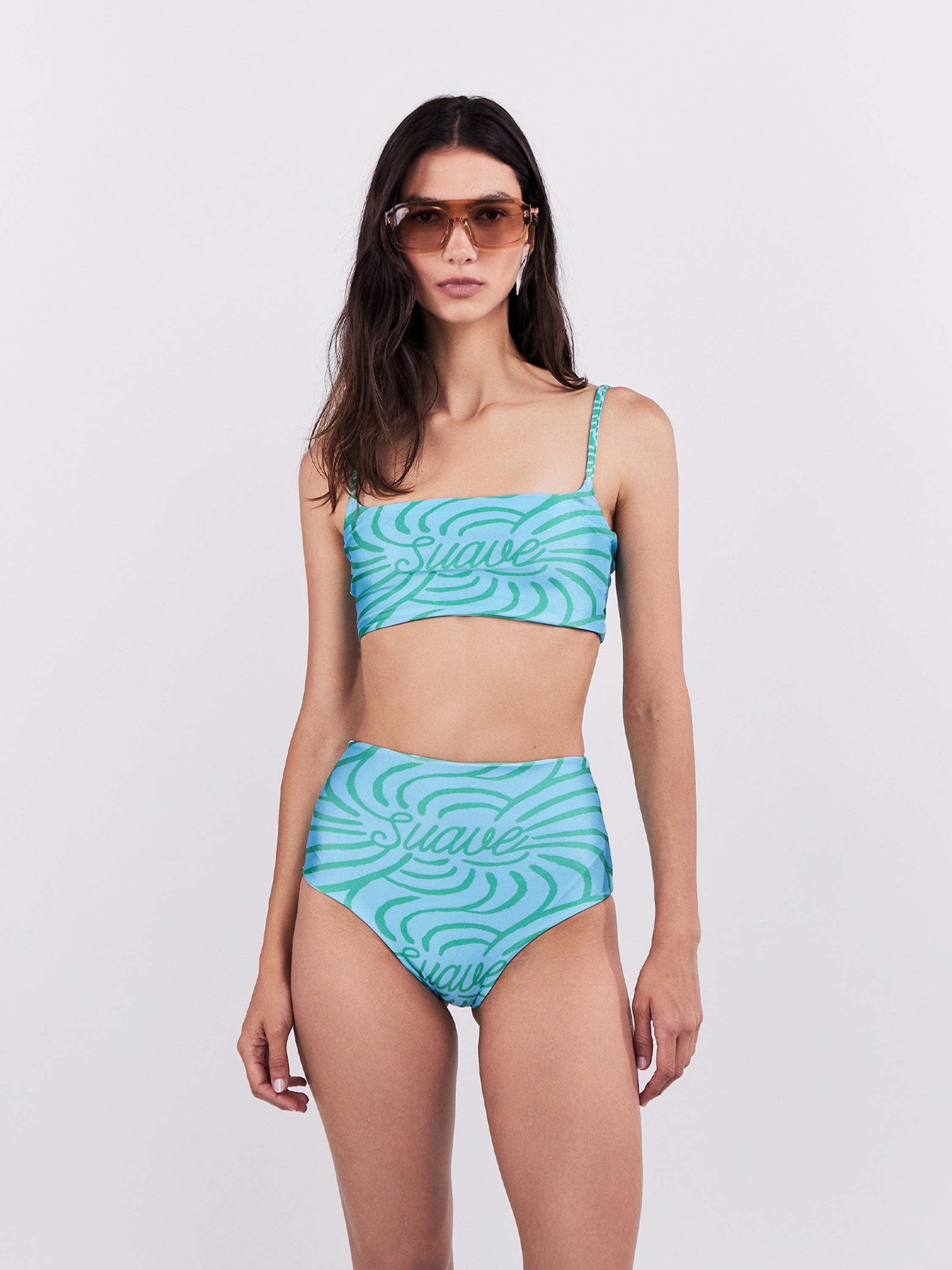 Bottom Alto De Bikini Suave -Turquesa