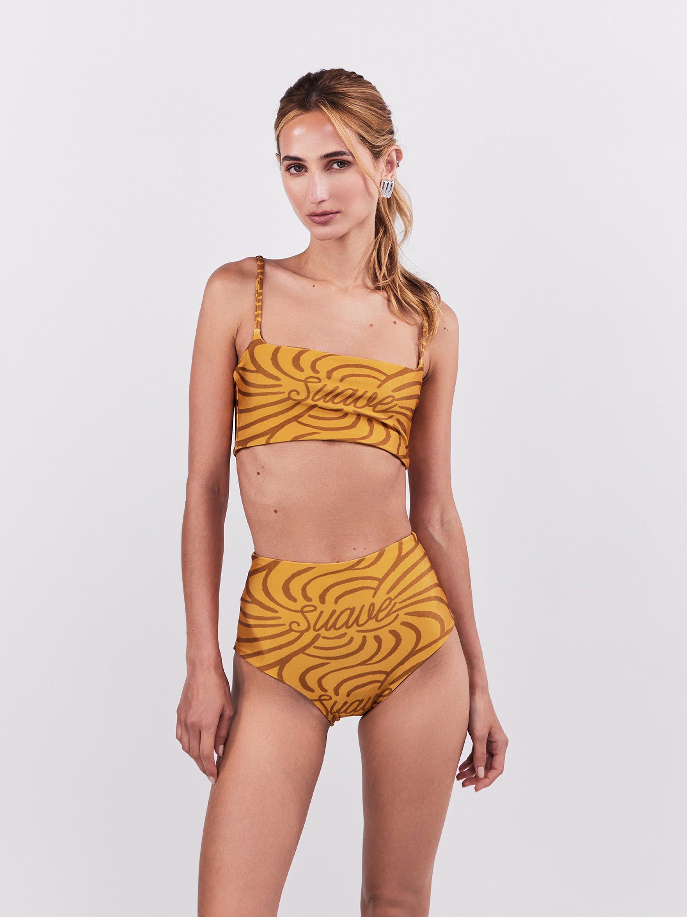 Bottom Alto De Bikini Suave - Ocre