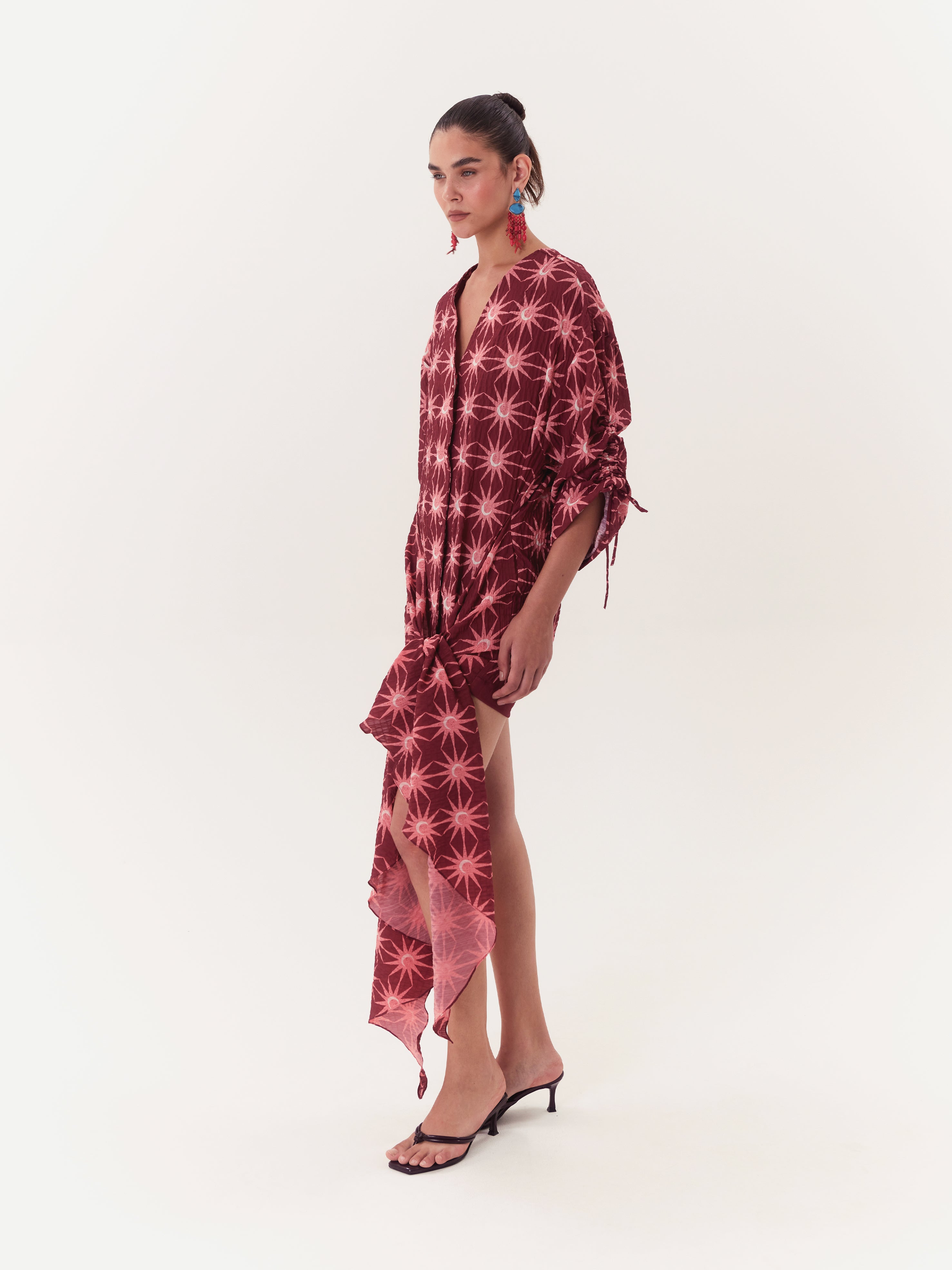 Wrap Dress Solar - Vino