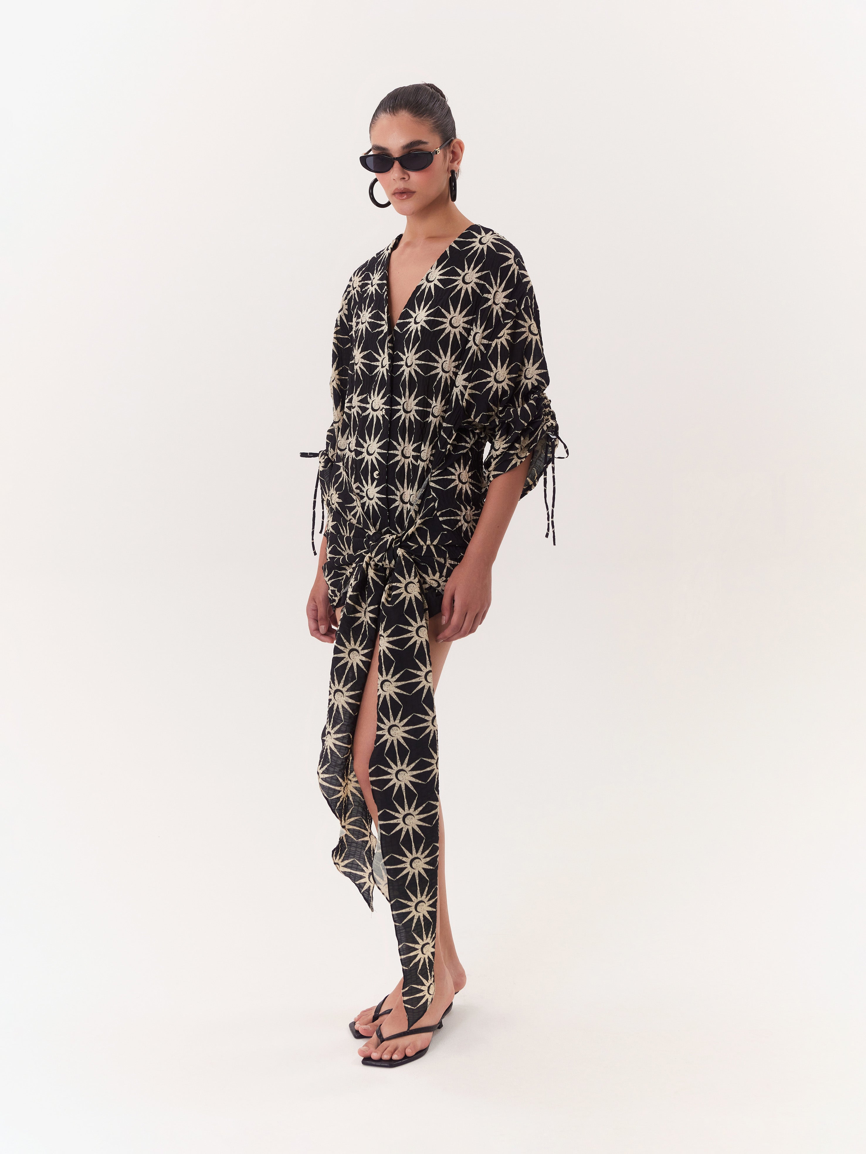 Wrap Dress Solar - Negro