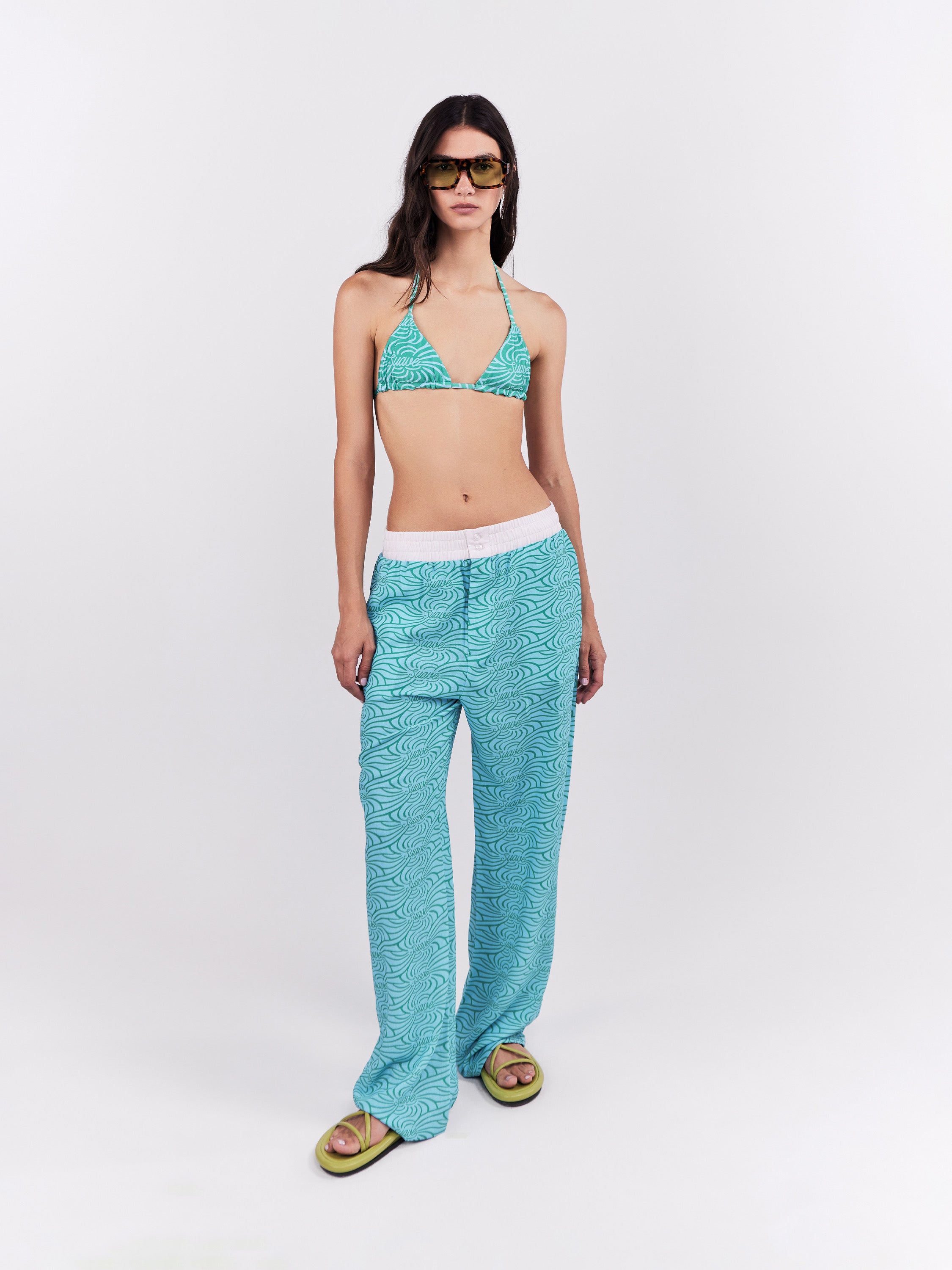 Pantalón Elastico Suave - Turquesa