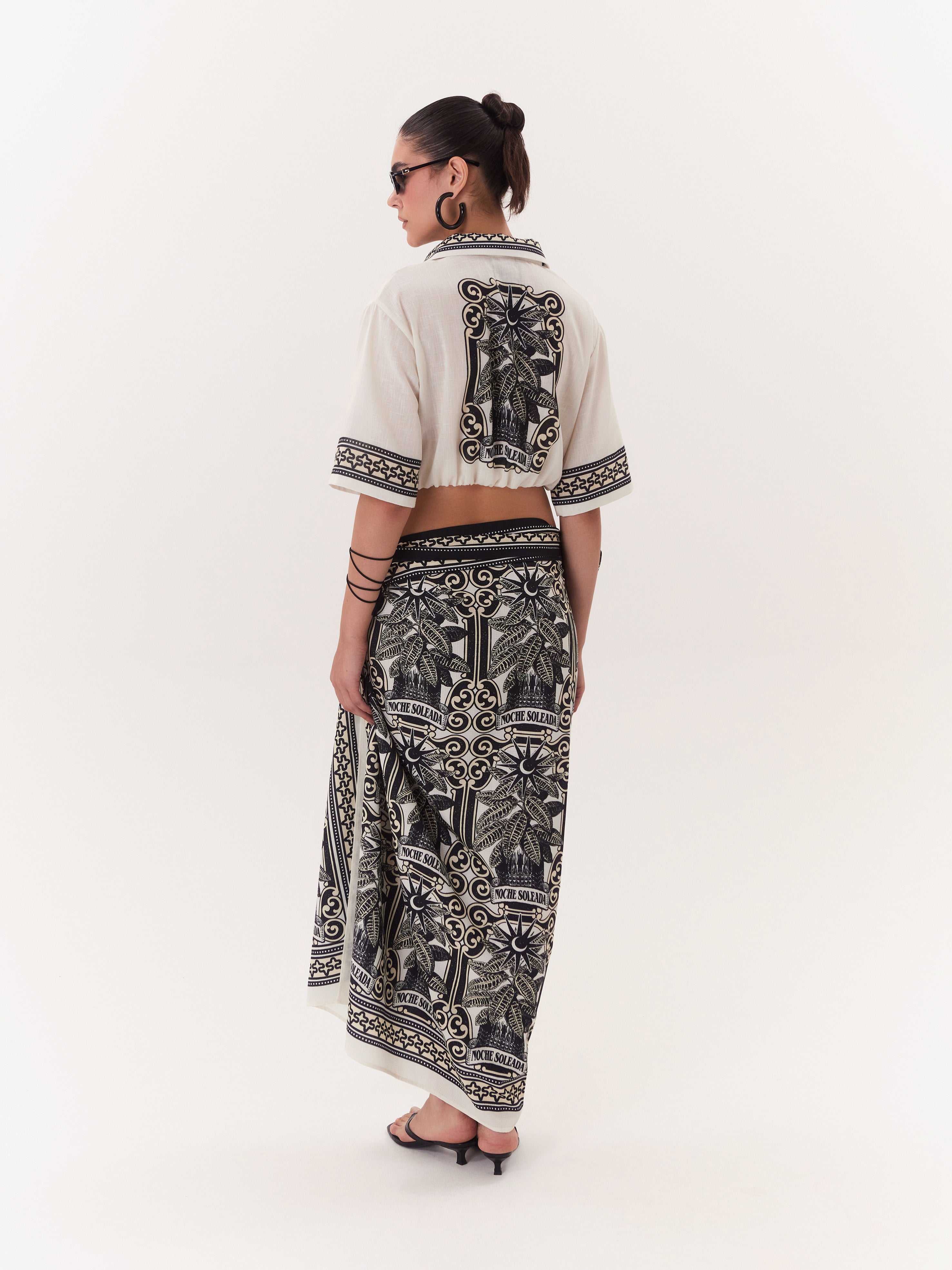 Cropped Top Solar - Negro
