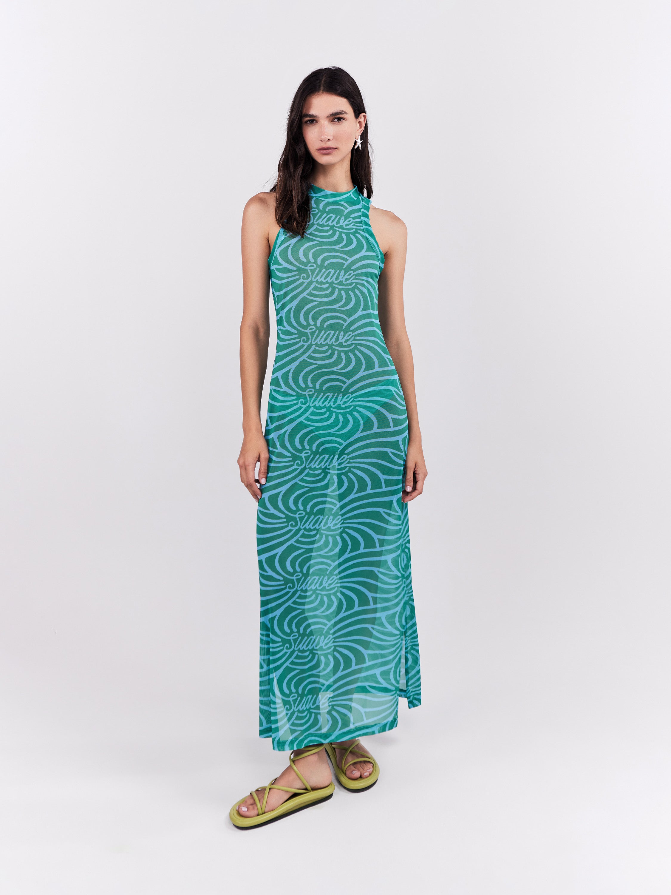 Mesh Dress Suave - Turquesa