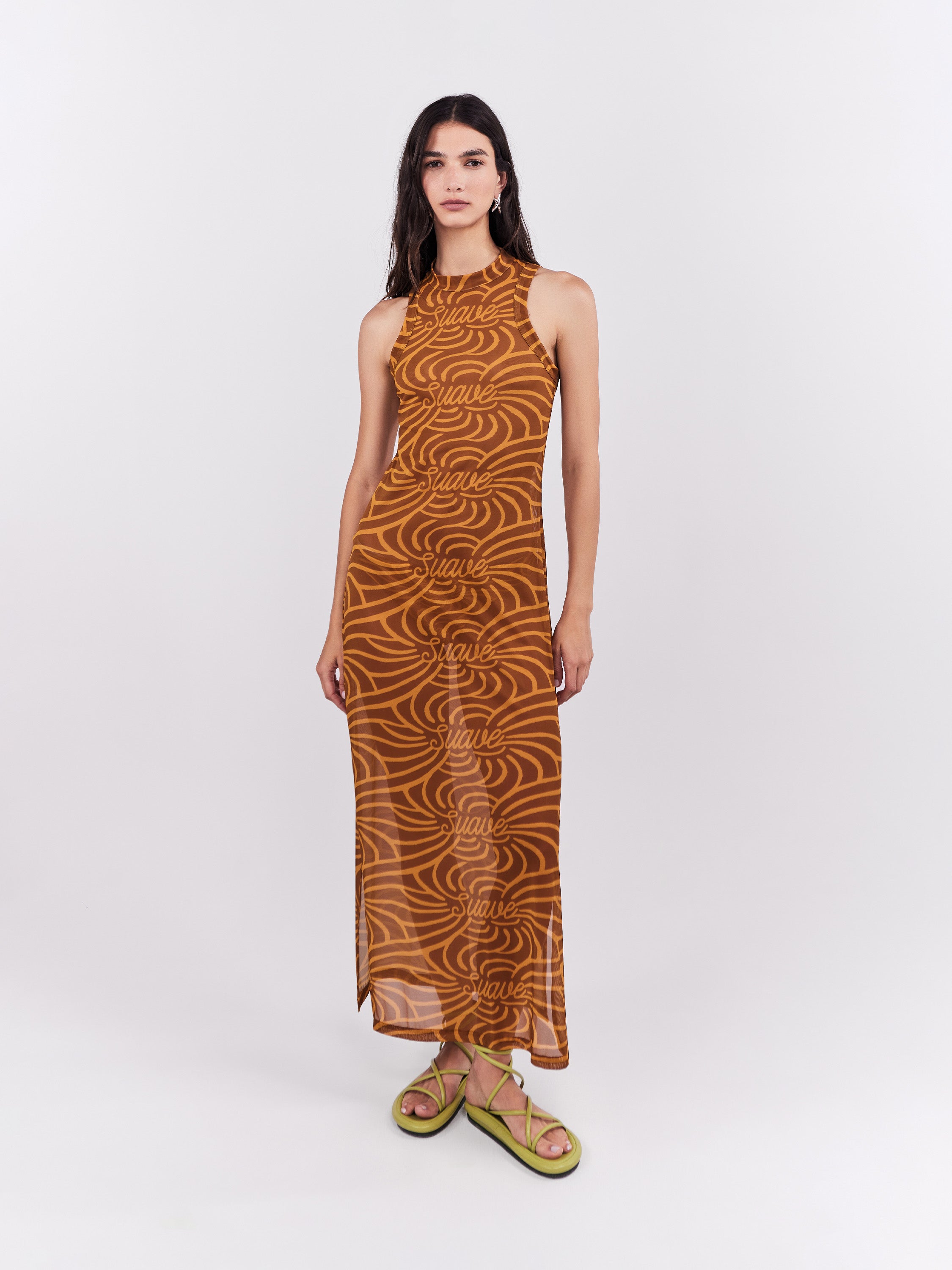 Mesh Dress Suave - Ocre