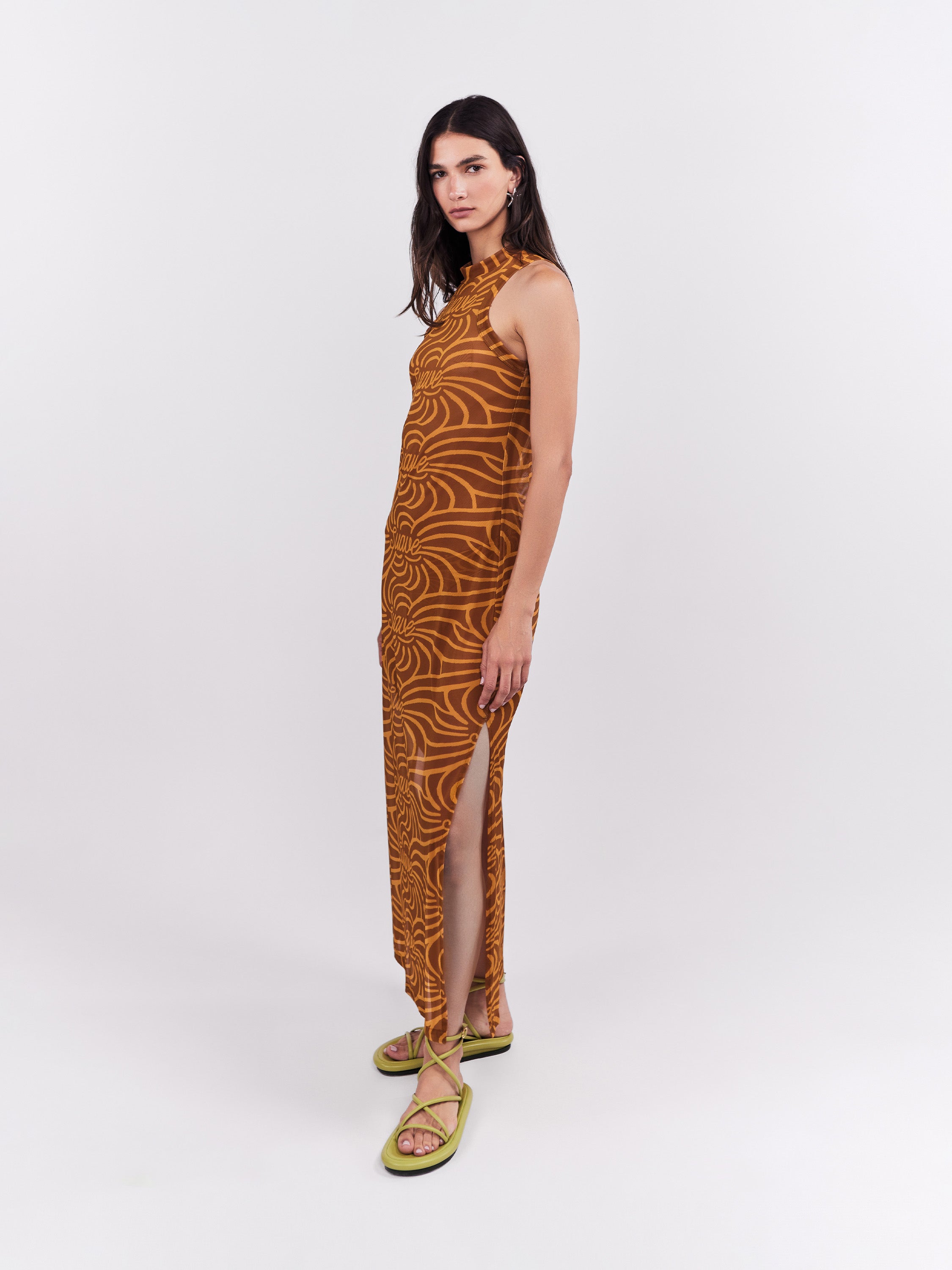 Mesh Dress Suave - Ocre