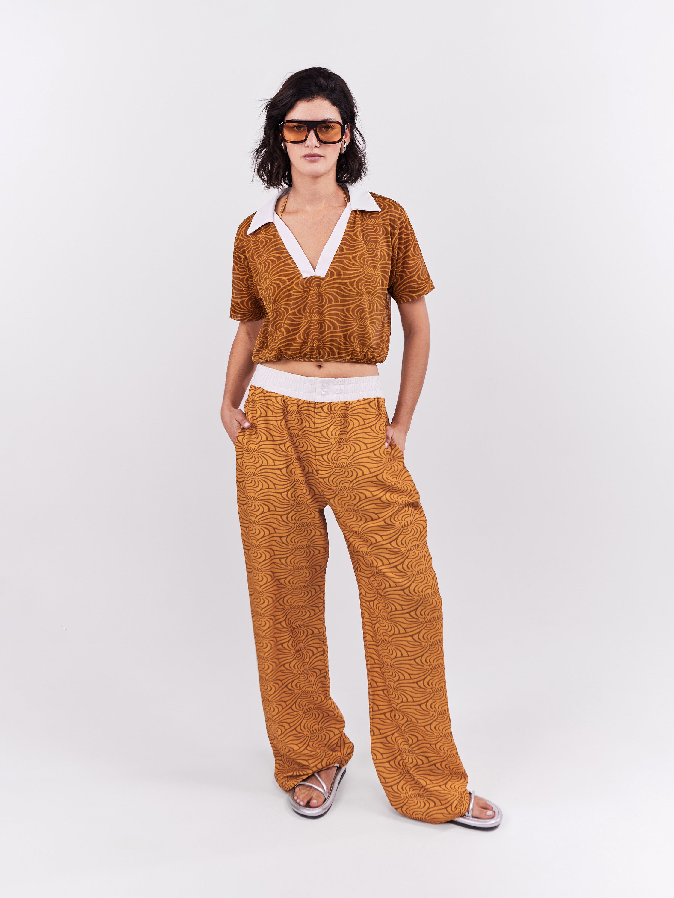 Pantalón Elastico Suave - Ocre