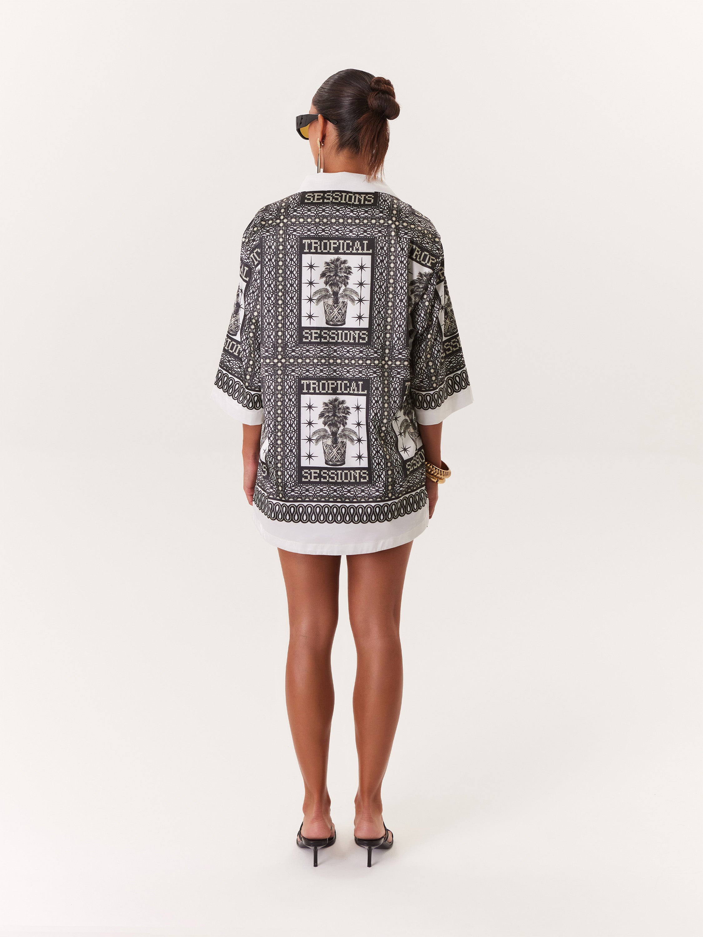 Blouse Tropical - Negro